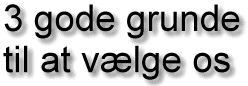 3 gode grunde til at vlge os